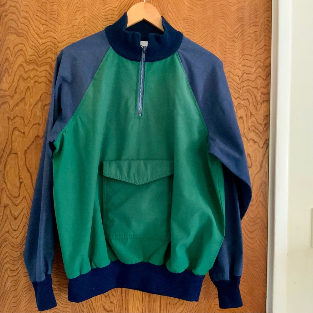 Mother Karen’s Green/Navy Quarter-Zip Pullover